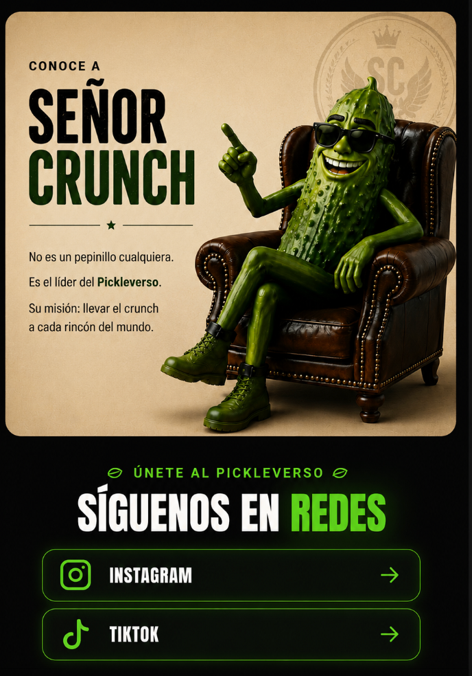Conoce a Señor Crunch — Síguenos en Instagram y TikTok