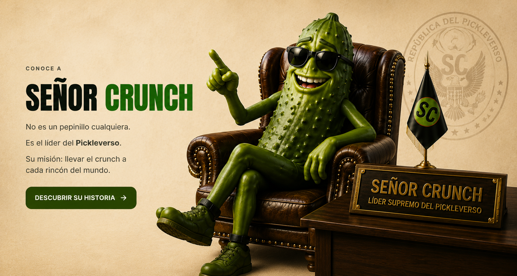 Conoce a Señor Crunch, líder supremo del Pickleverso